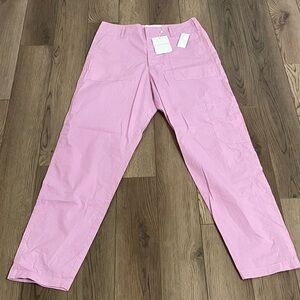 Maria Mcmanus organic‎ cotton Popplin Tapered Carpenter Pants Peony Pink NEW